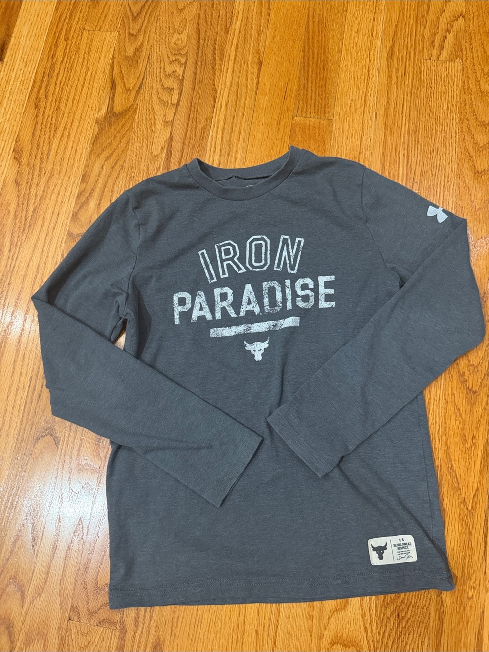 Under Armour Charcoal Gray 'Iron Paradise' Long Sleeve Tee